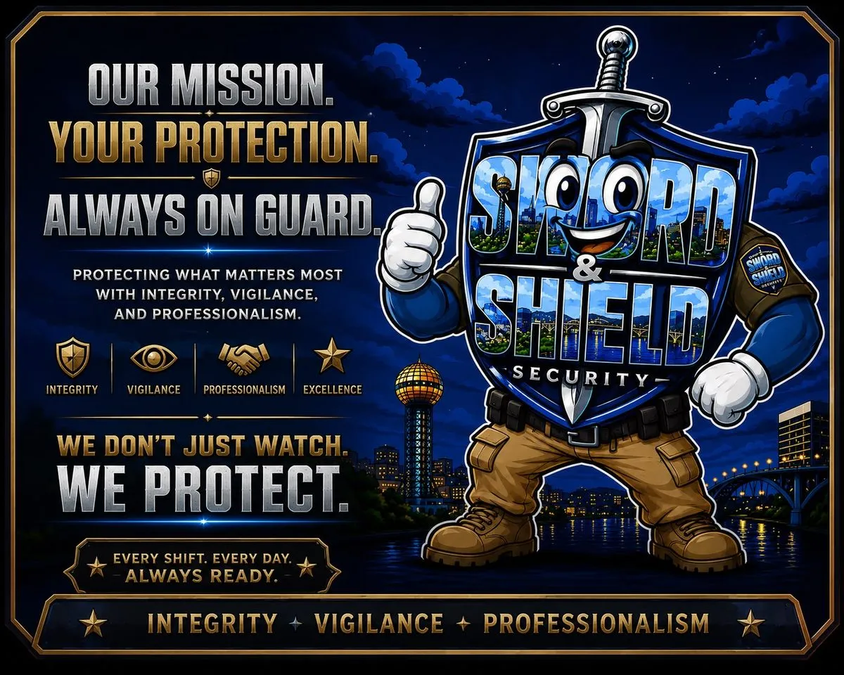 Sword & Shield Security Mascot
